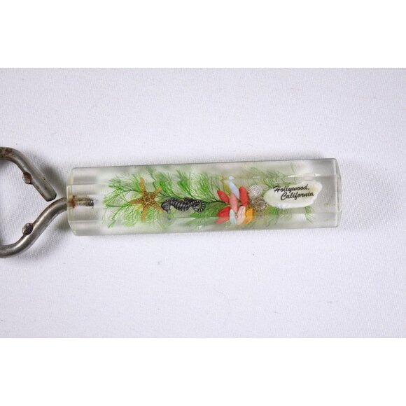 Hollywood California lucite clear float faux seahorse bottle opener - Picture 2 of 11